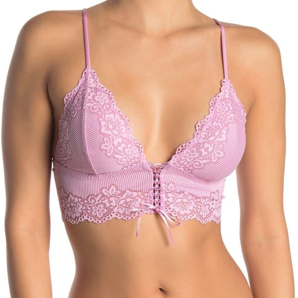 Free People Other - Free People Caroline Lace Bralette Lilac Size M